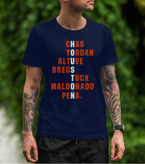 Houston Chas Yordan Altuve Bregs Tuck Maldonado Peña Names T-Shirt