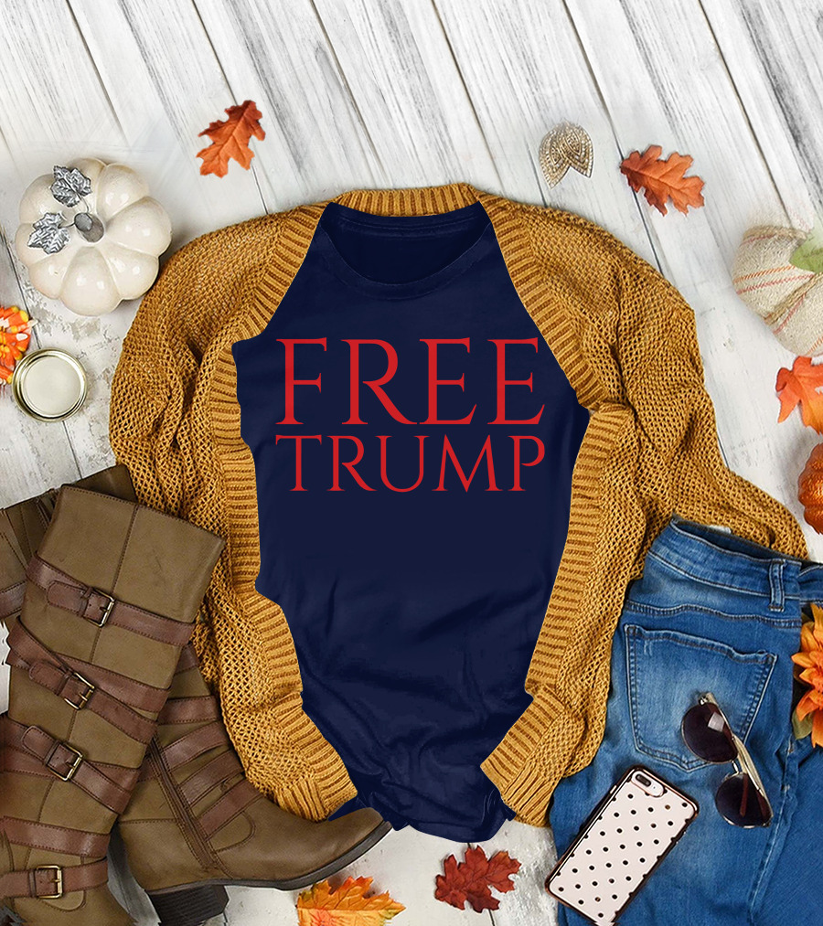 FREE TRUMP Navy Red T-Shirt