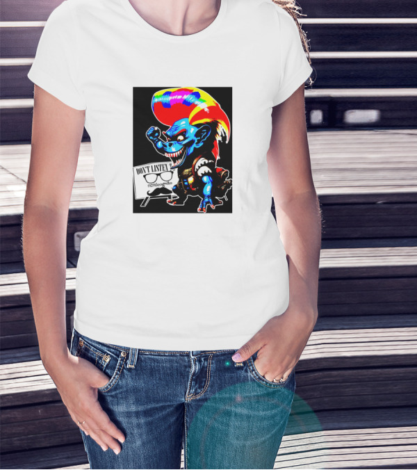 Don't Listen Sparkletroll Nerdcognito Glasses T-Shirt