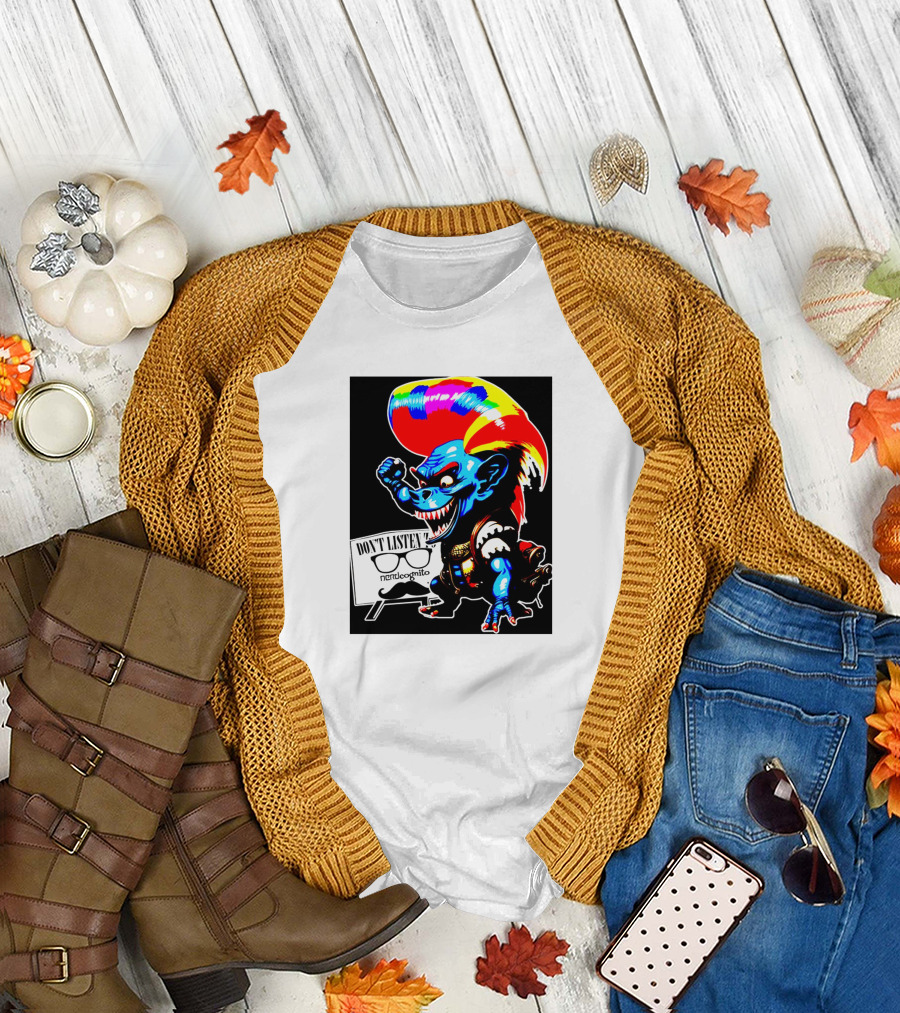 Don't Listen Sparkletroll Nerdcognito Glasses T-Shirt