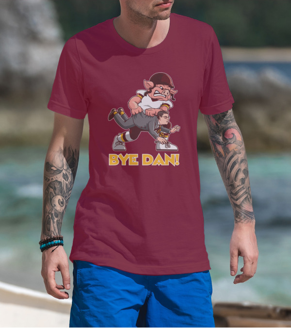 BYE DAN Football Pig Player Carrying A Man T-Shirt