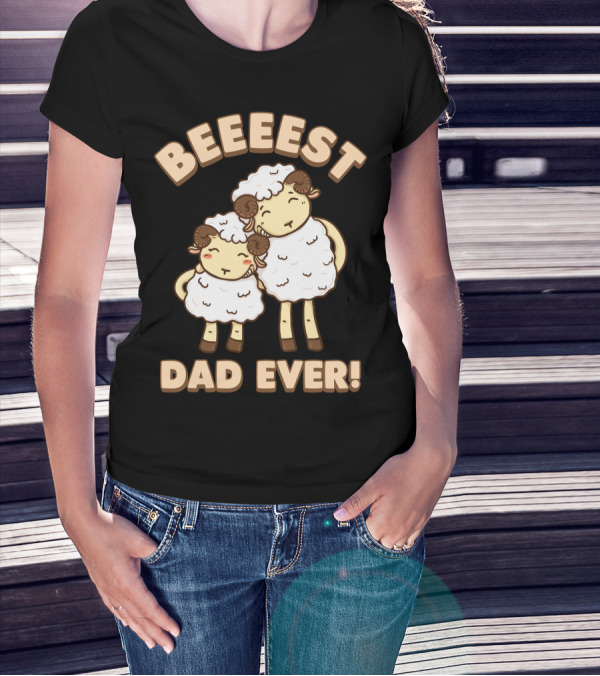 Beeeest Dad Ever Kawaii Sheep T-Shirt