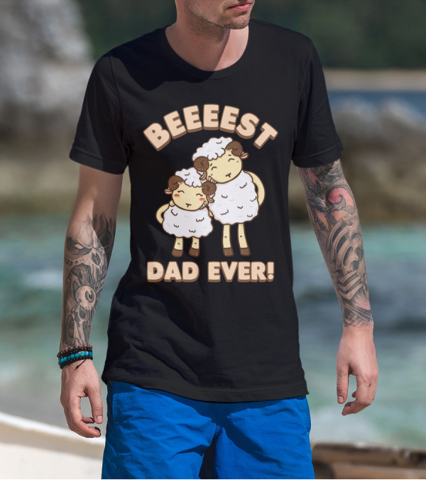 Beeeest Dad Ever Kawaii Sheep T-Shirt