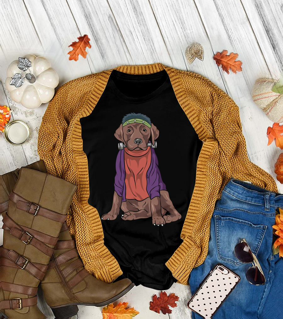 Funny Labrador Retriever Frankenstein Dog Costume T-Shirt