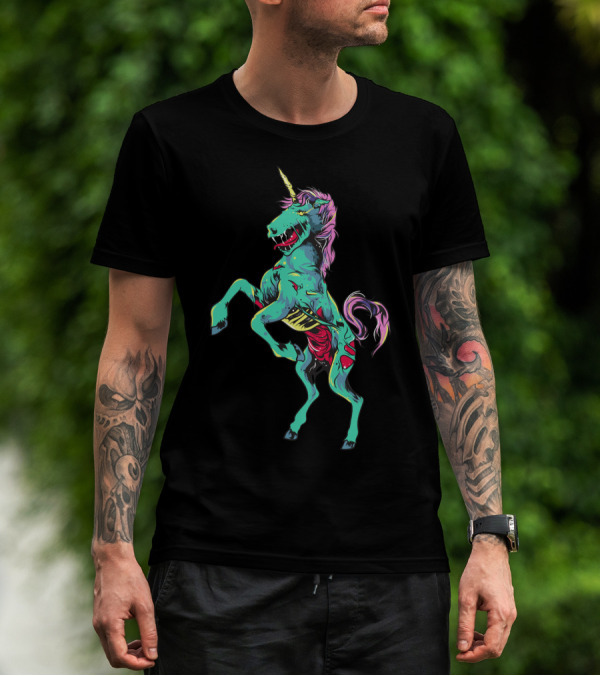 Zombiecorn Scary Zombie Unicorn Halloween Monster T-Shirt