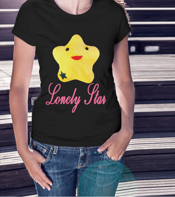 Lonely Star Yellow Smiling Character T-Shirt
