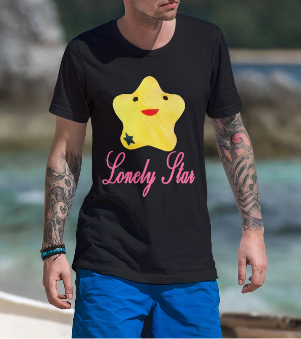 Lonely Star Yellow Smiling Character T-Shirt