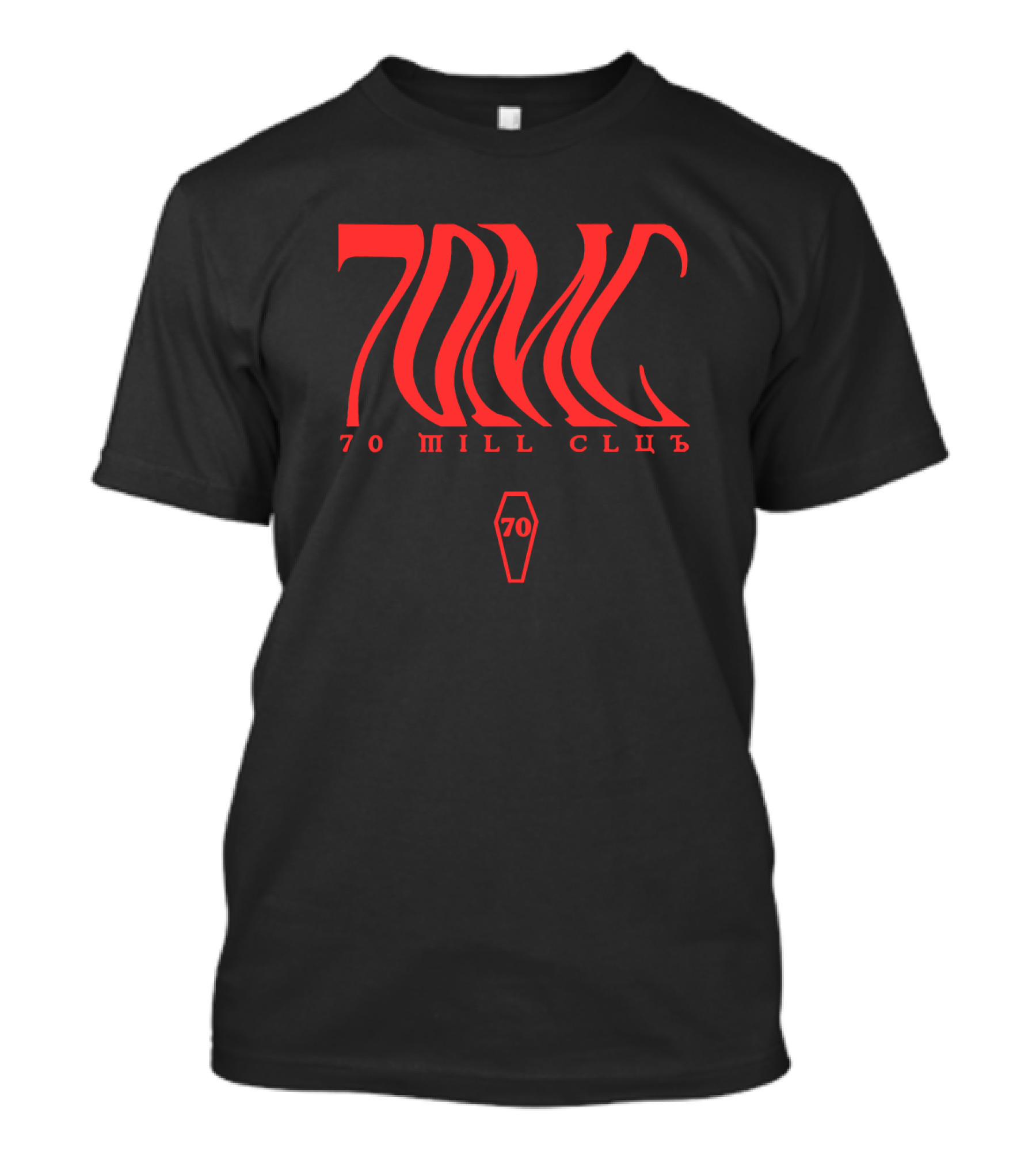 Pewdiepie 70 Mill Club 7OMC Red Coffin T-Shirt
