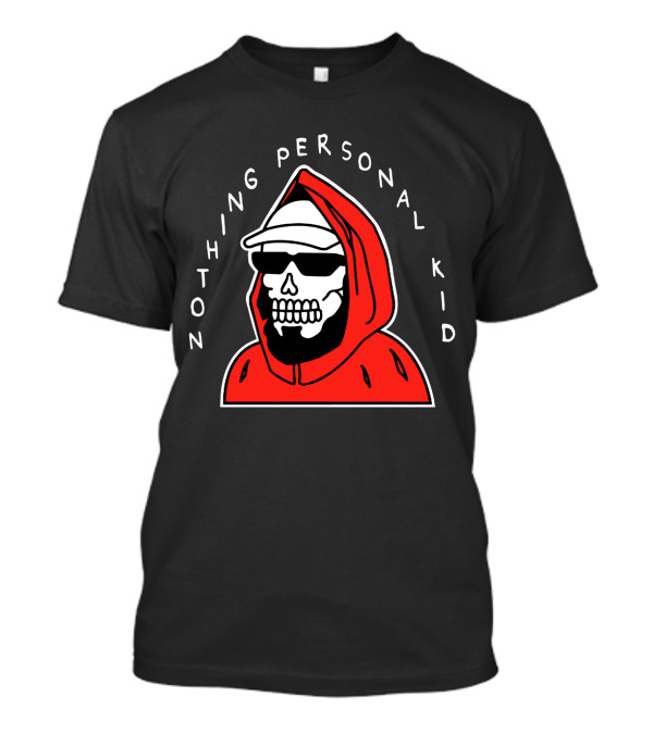 Pewdiepie Nothing Personal Kid Skeleton In Red T-Shirt