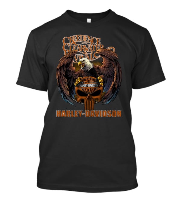 Creedence Clearwater Revival Harley Davidson Motorcycles Eagle T-Shirt