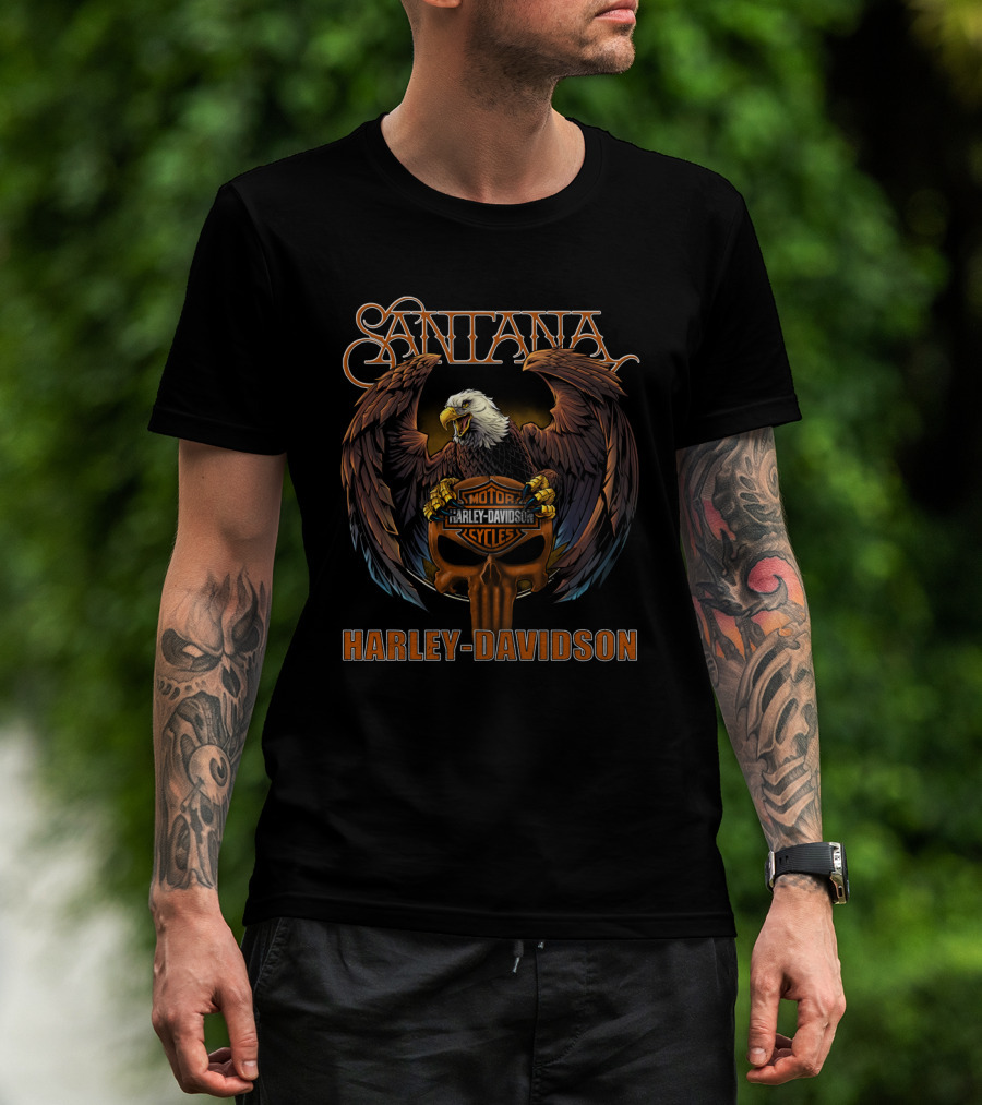 Santana Harley Davidson Motorcycles Eagle T-Shirt