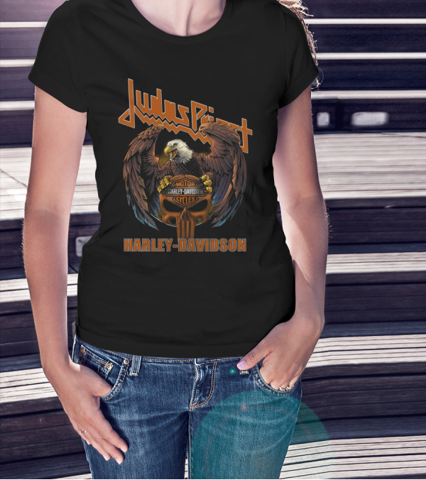 Judas Priest Harley Davidson Motorcycles Eagle T-Shirt