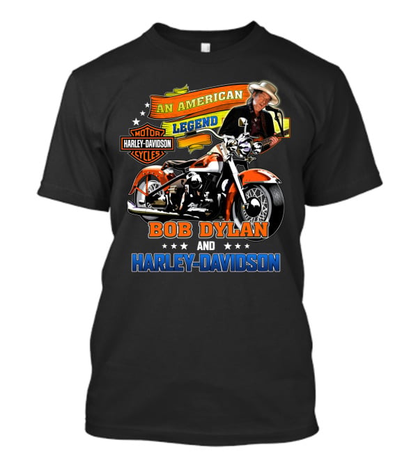 Bob Dylan And Harley Davidson An American Legend T-Shirt