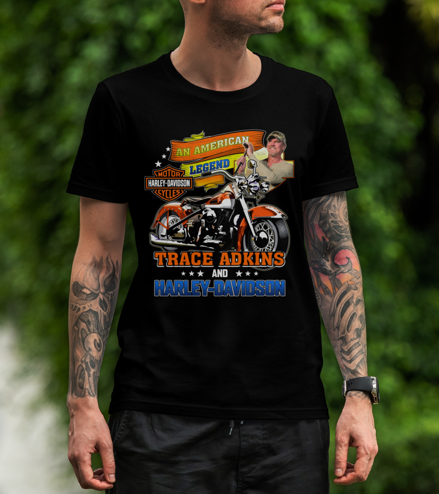An American Legend Trace Adkins And Harley Davidson T-Shirt