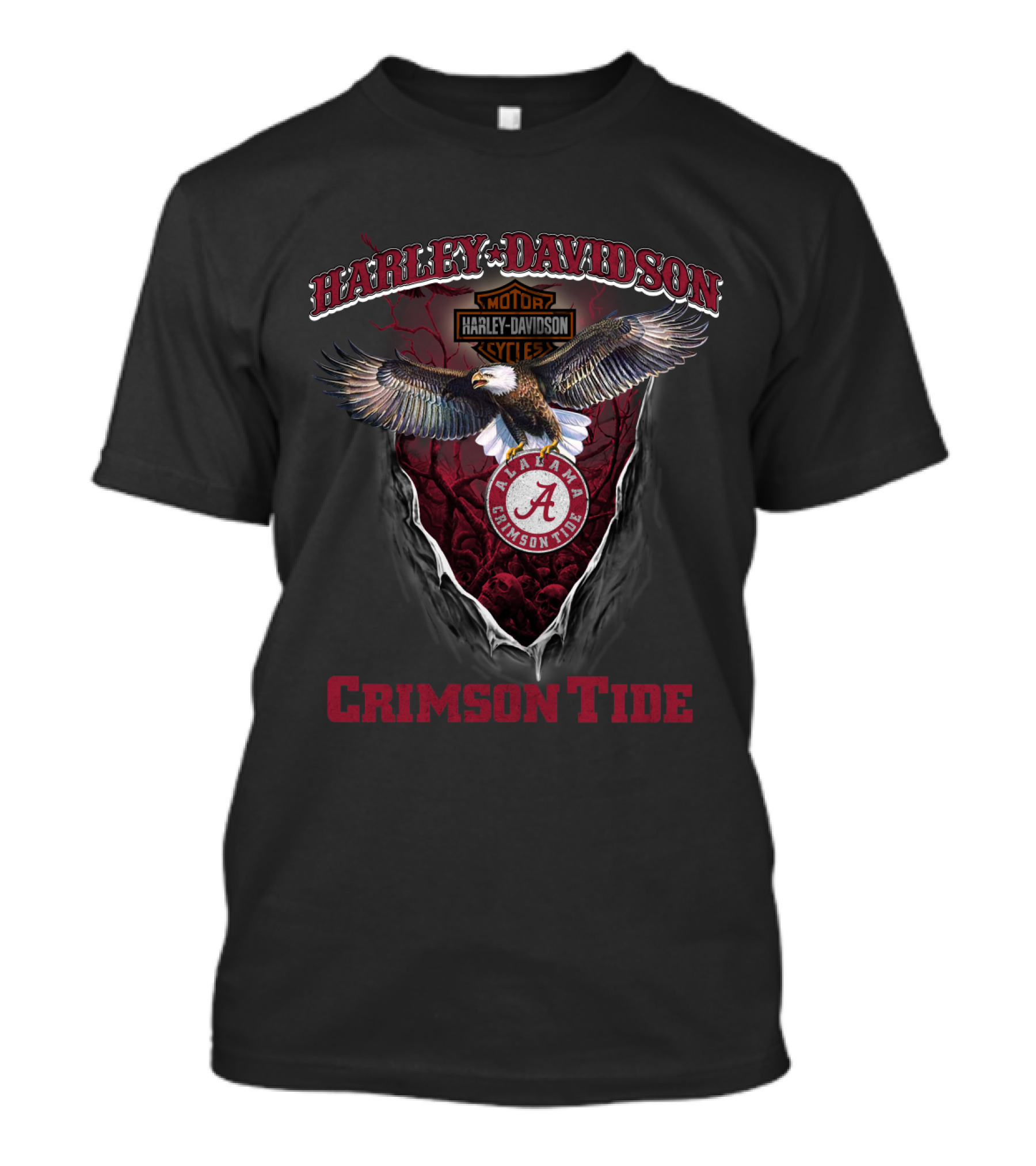Harley Davidson Alabama Crimson Tide Eagle T-Shirt