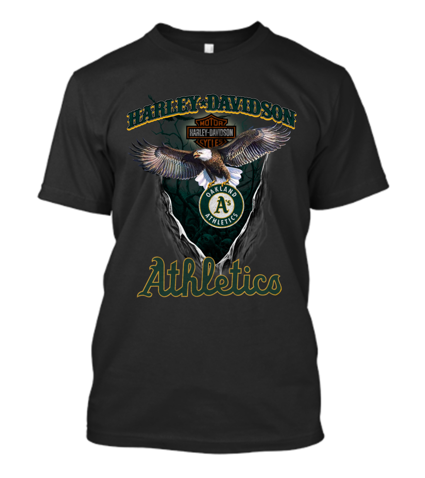 Harley Davidson Oakland Athletics Eagle T-Shirt