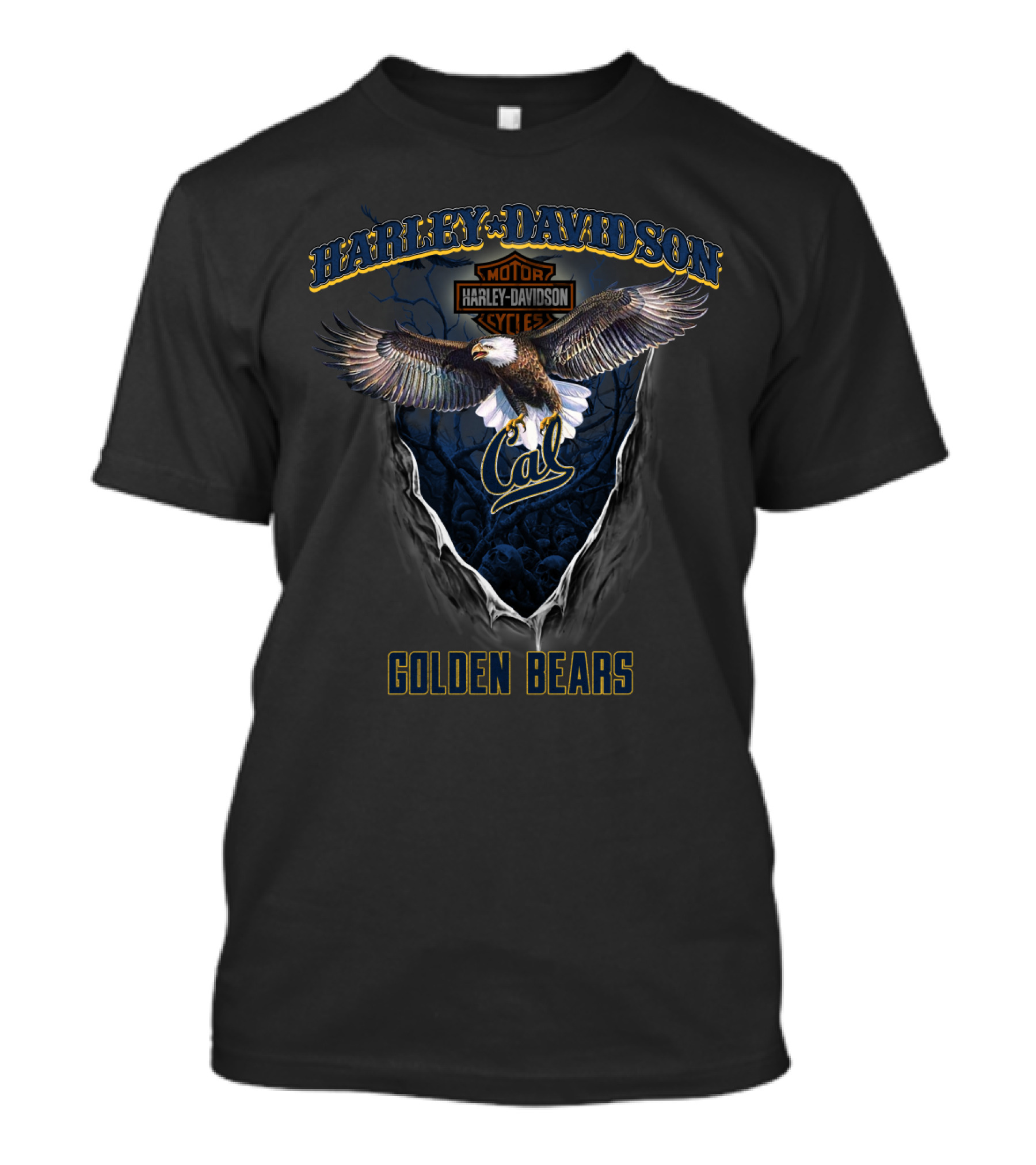 Harley Davidson Cal Golden Bears Eagle Motor Harley Davidson Cycles T-Shirt