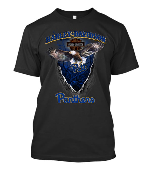 Harley Davidson Motor Pitt Panthers Eagle T-Shirt