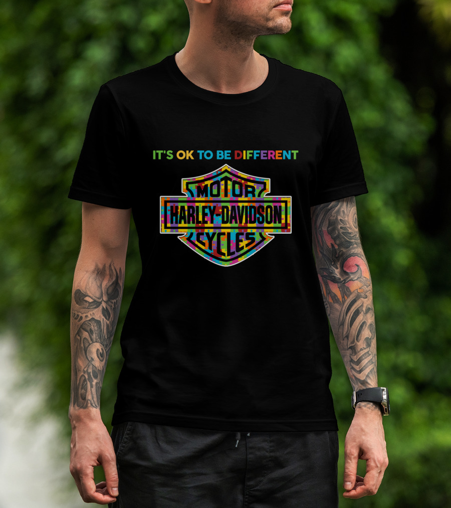 Its Ok To Be Different Motor Harley Davidson Cycles T-Shirt