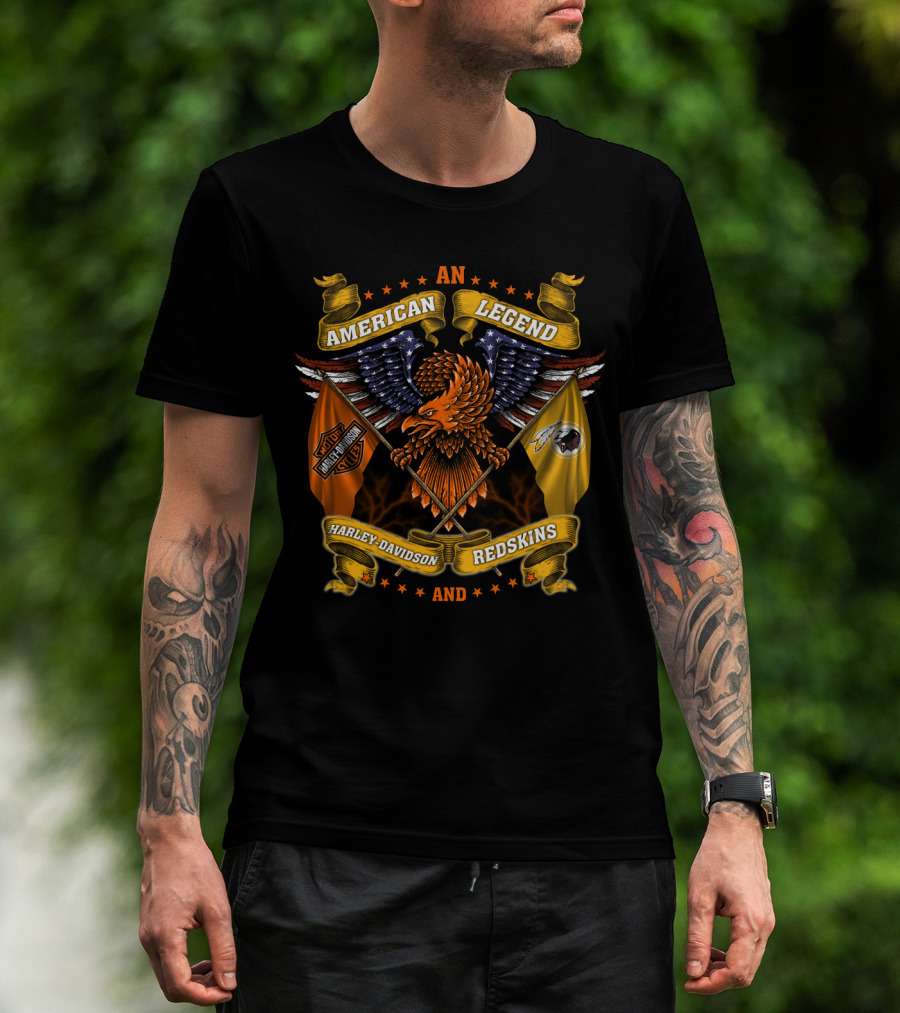 An American Legend Harley Davidson Redskins T-Shirt