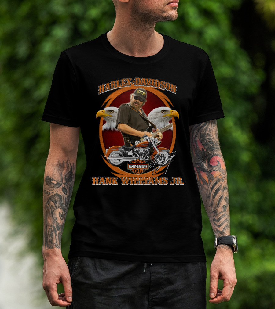 Harley Davidson Motor Cycles Hank Williams Jr. T-Shirt