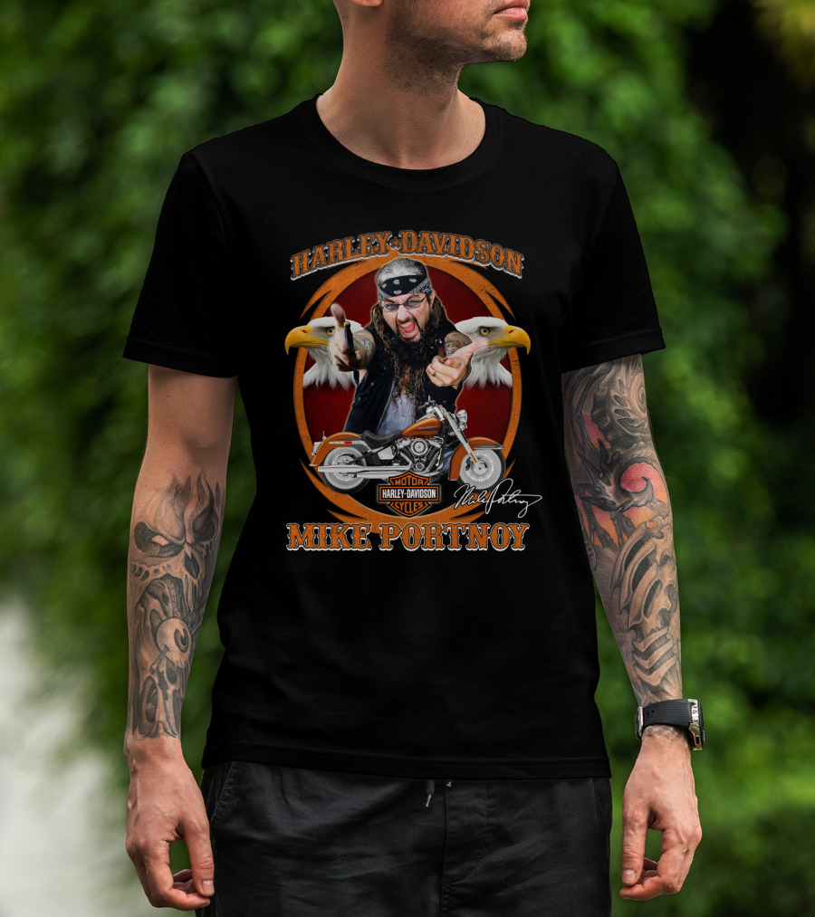 Harley Davidson Motor Cycles Mike Portnoy Eagles T-Shirt