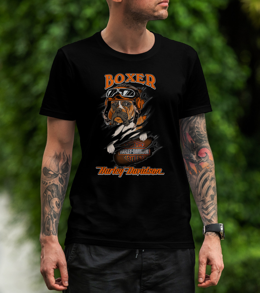 Boxer Harley Davidson Cycles Major T-Shirt