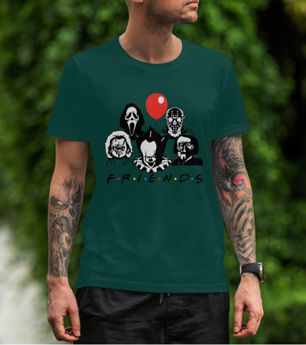Friends Characters Horror Icons Balloon T-Shirt