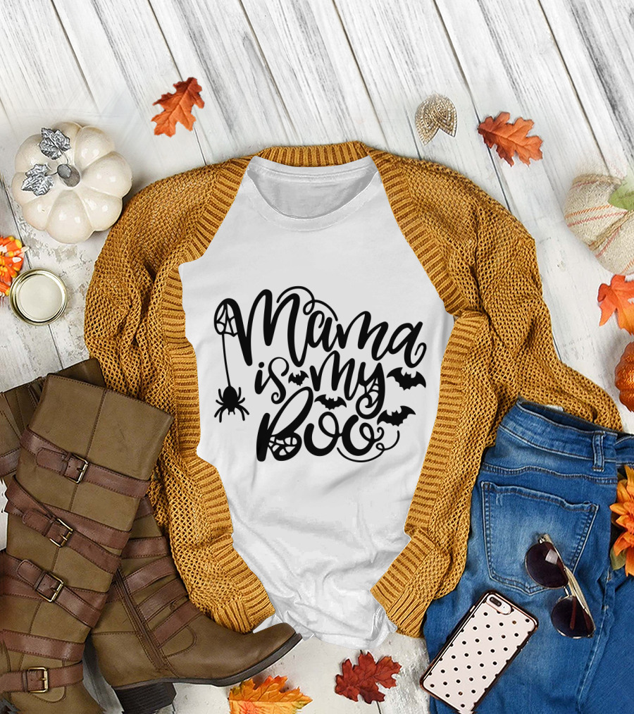 Mama Is My Boo Spider and Bats T-Shirt