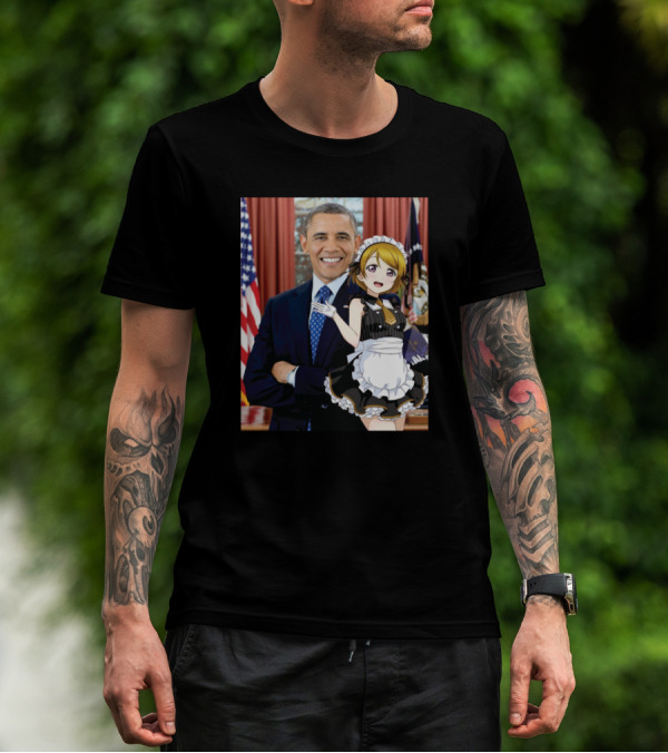 Hanayo Maid Obama Oval Office Fan T-Shirt