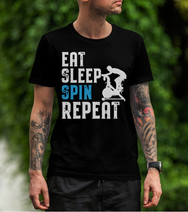 Eat Sleep Spin Repeat Spinning And Indoor Cycling T-Shirt