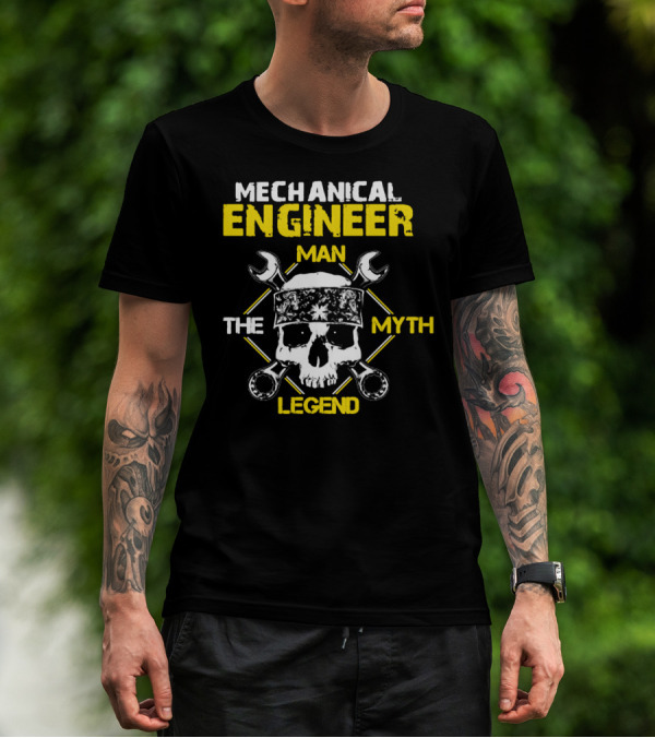 Mechanical Engineer Man The Myth The Legend Skull Wrenches Bandana T-Shirt