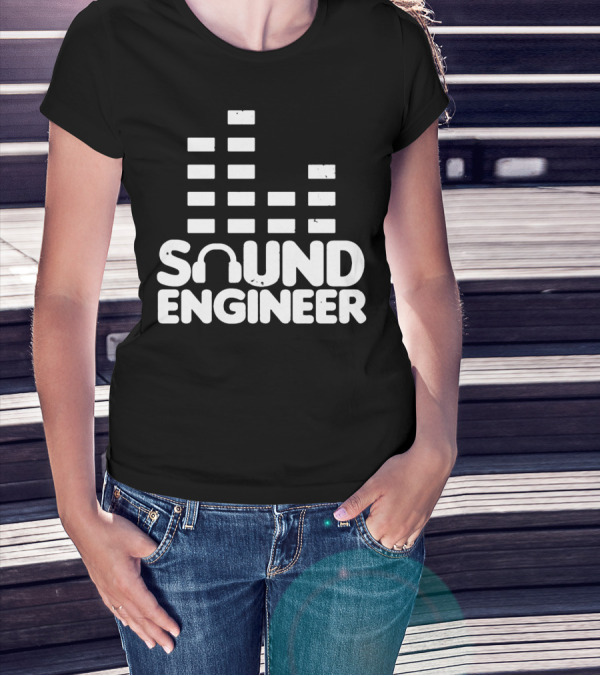 Sound Engineer Equalizer Headphone T-Shirt