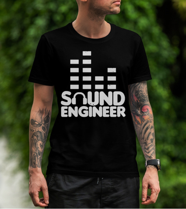 Sound Engineer Equalizer Headphone T-Shirt