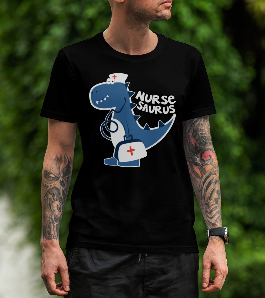Nurse Saurus With Stethoscope And Medical Bag T-Shirt