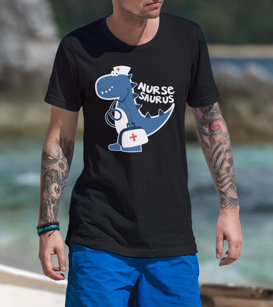 Nurse Saurus With Stethoscope And Medical Bag T-Shirt