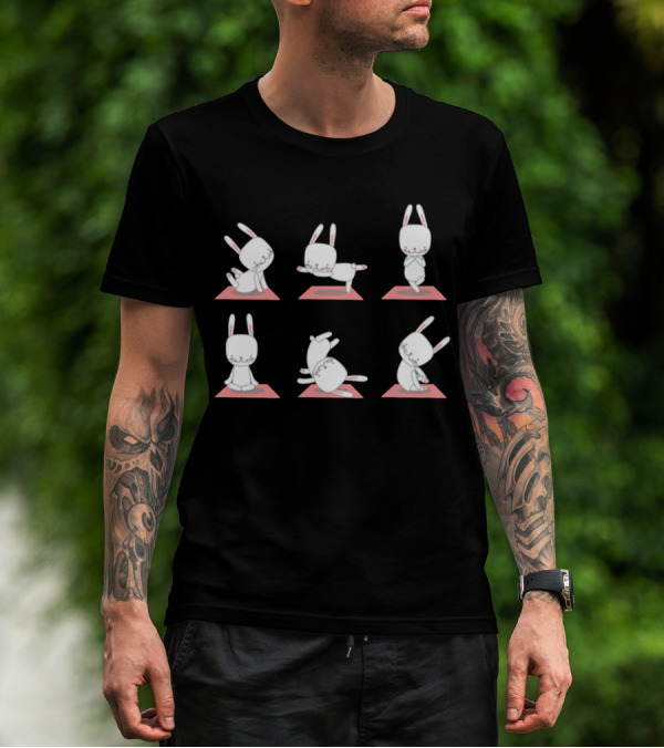 Bunny Yoga Funny Rabbits In Cute Yoga Poses T-Shirt
