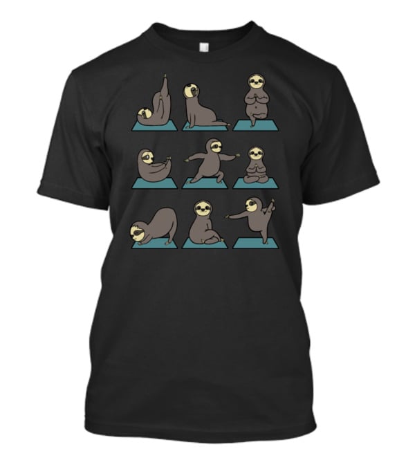 Sloth Yoga Poses Cool Namaste Gymnastic Funny Pose T-Shirt
