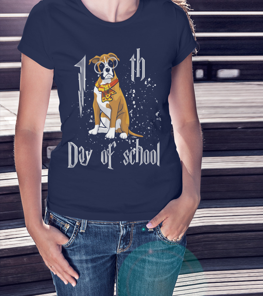 1th Day Of School Boxer Dog T-Shirt