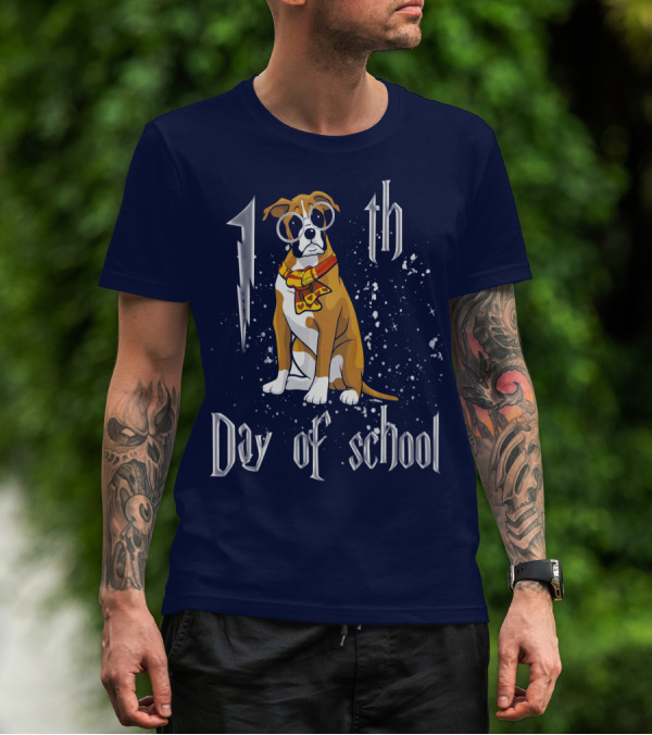 1th Day Of School Boxer Dog T-Shirt