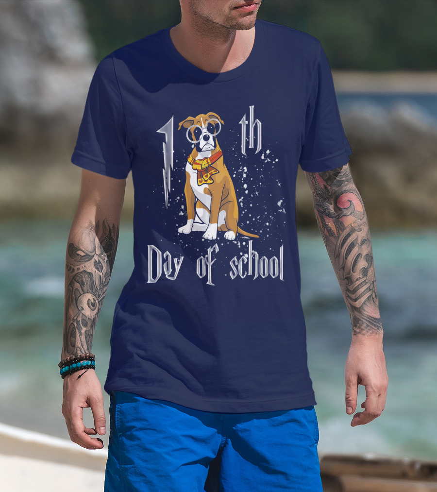 1th Day Of School Boxer Dog T-Shirt
