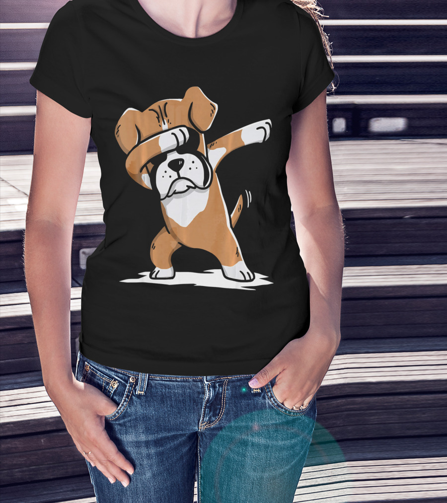 Boxer Dabbing Funny Dog Dab Move Playful Pose T-Shirt