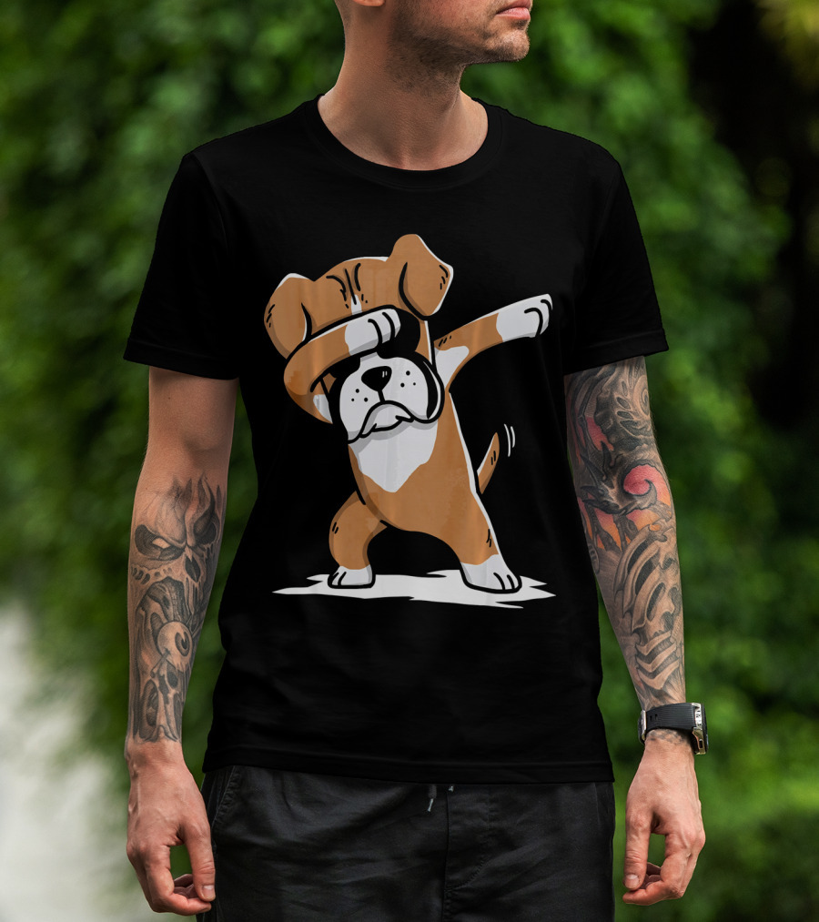 Boxer Dabbing Funny Dog Dab Move Playful Pose T-Shirt