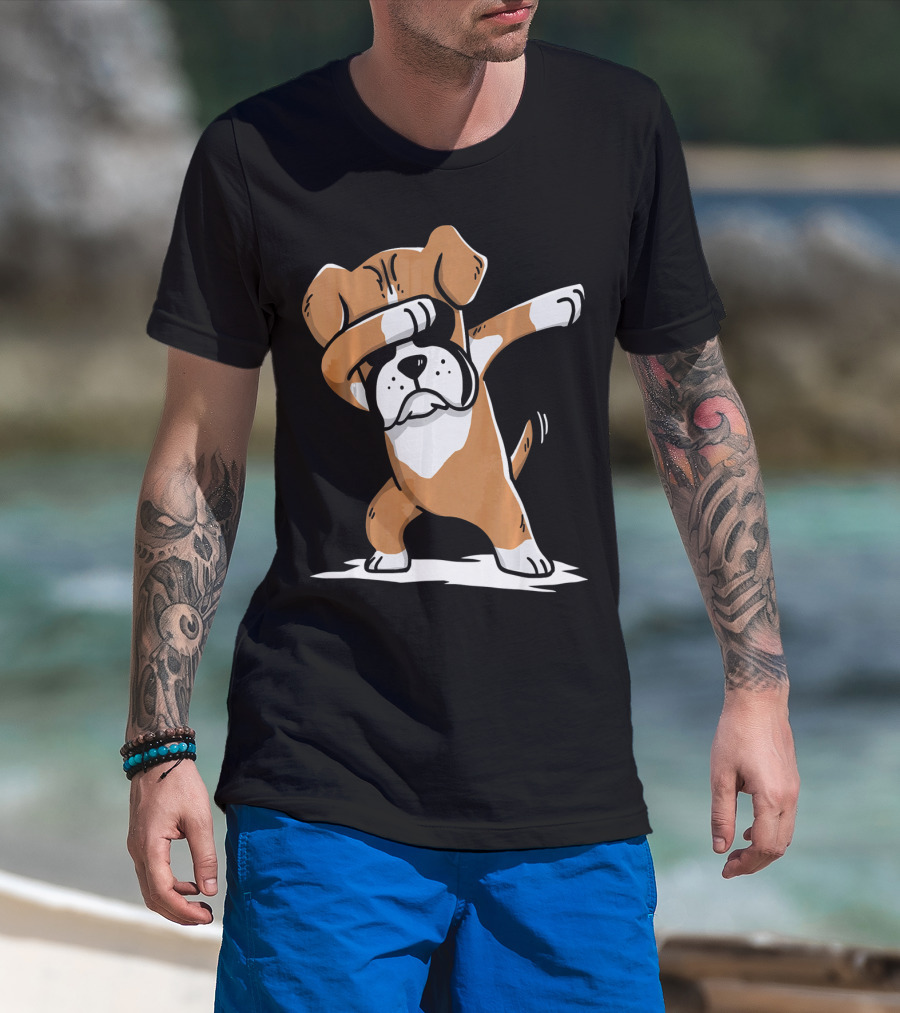 Boxer Dabbing Funny Dog Dab Move Playful Pose T-Shirt