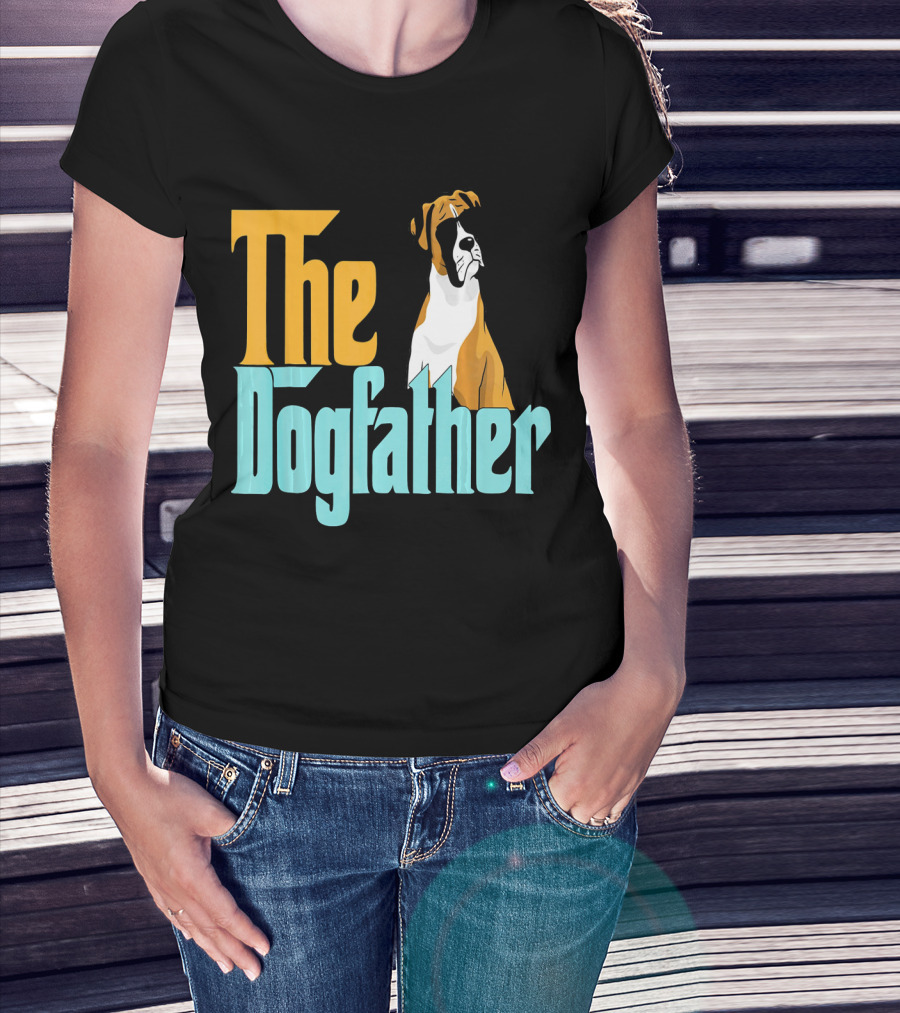 The Dogfather Boxer Vintage Funny T-Shirt