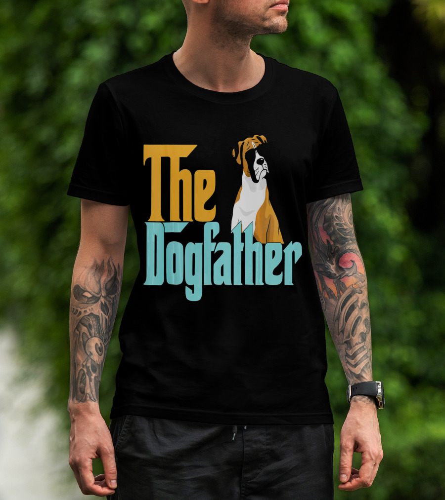 The Dogfather Boxer Vintage Funny T-Shirt