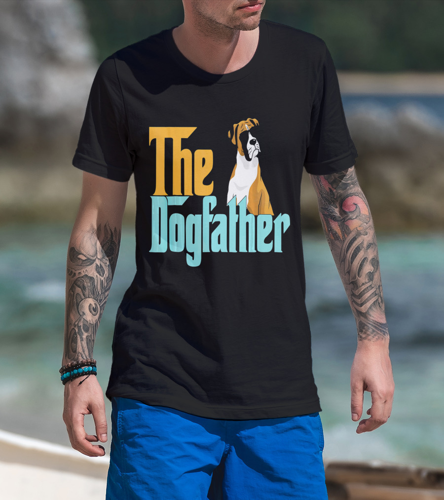 The Dogfather Boxer Vintage Funny T-Shirt