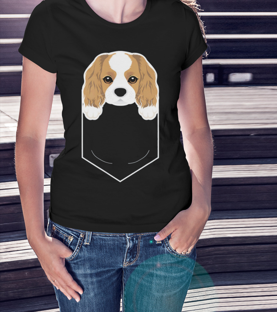 Cavalier King Charles Spaniel In My Pocket Cute Dog T-Shirt