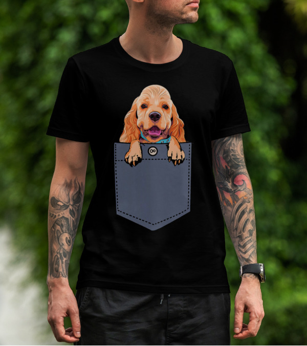 Cocker Spaniel Dog In Your Pocket Cute Canine Companion T-Shirt