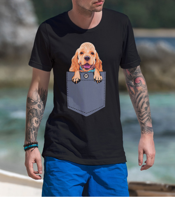 Cocker Spaniel Dog In Your Pocket Cute Canine Companion T-Shirt